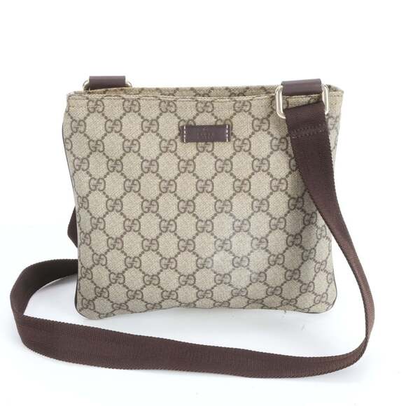 GUCCI Other - Gucci GG Supreme 201538 Leather Shoulder Bag/Messenger Bag Brown Men's
